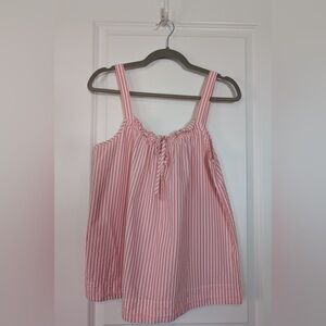 LAKE Women’s Seersucker Pink Pajama Tank Size Large